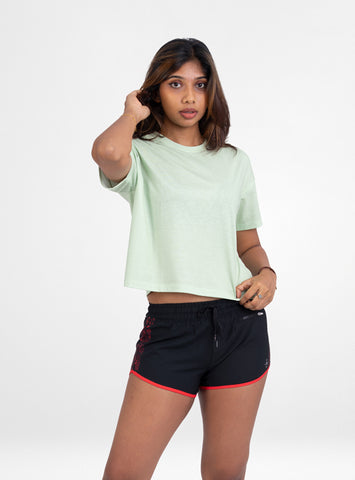 Women's Nova Shorts in HydroTek - Black/Red