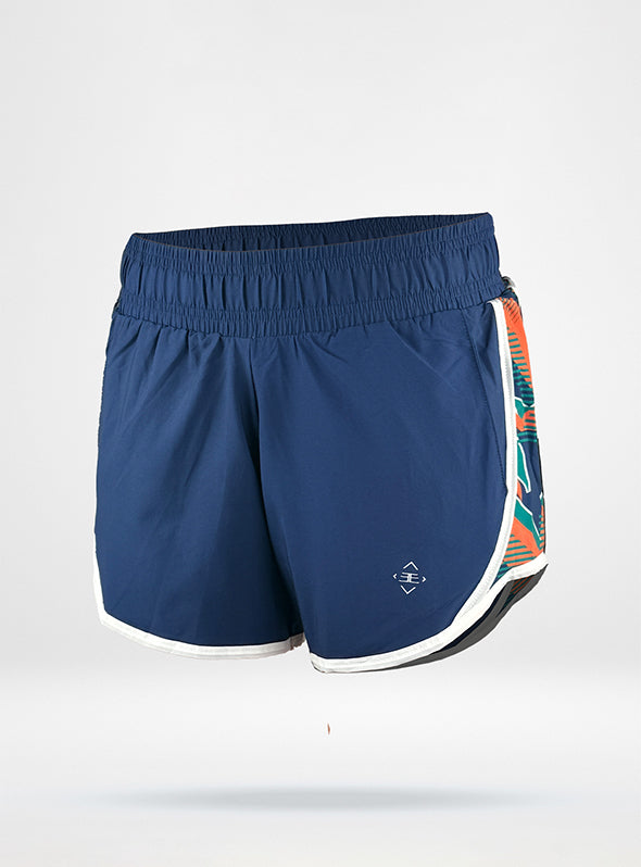 Women's HydroTek Mid Rise 5'' Training shorts - Navy Pattern