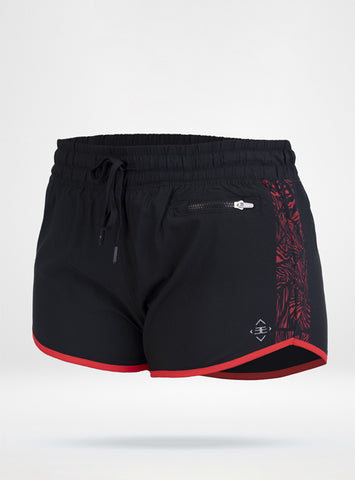 Women's Nova Shorts in HydroTek - Black/Red