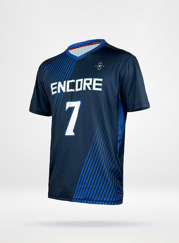 Men's Mid-Tier Soccer Jersey in Deztek Medium - Navy