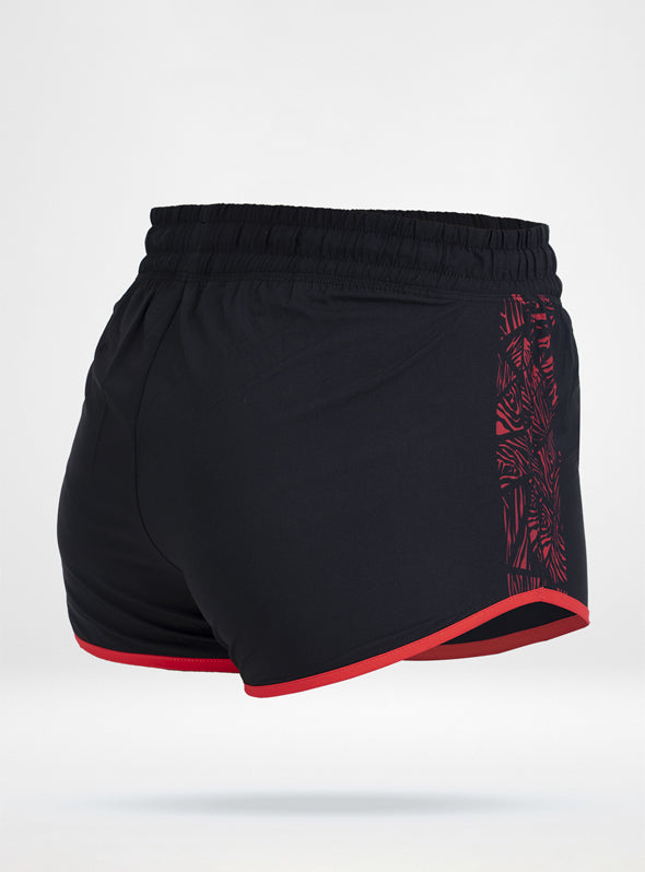 Women's Nova Shorts in HydroTek - Black/Red