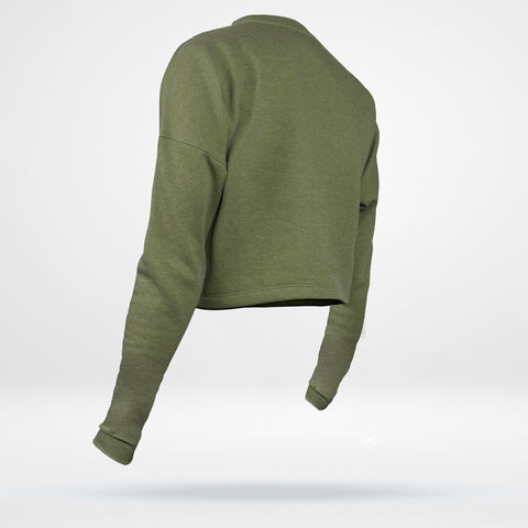 Women's Cropped Sweatshirt - Fleece
