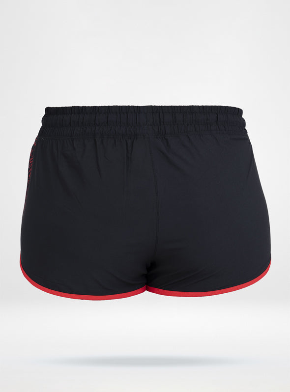 Women's Nova Shorts in HydroTek - Black/Red