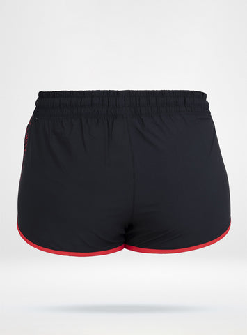 Women's Nova Shorts in HydroTek - Black/Red