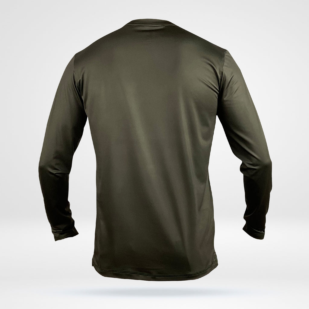 Men's Collegiate Long Sleeve Tee - Midnight Green - DezTek