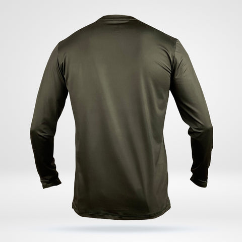 Men's Collegiate Long Sleeve Tee - Midnight Green - DezTek