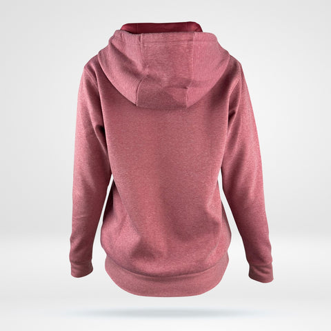Women's Zip Up Hoodie - Fleece - Mauve