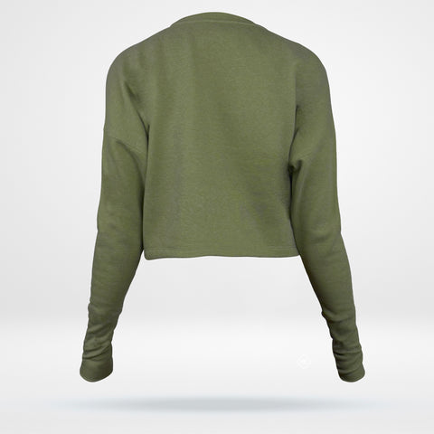 Women's Cropped Sweatshirt - Fleece