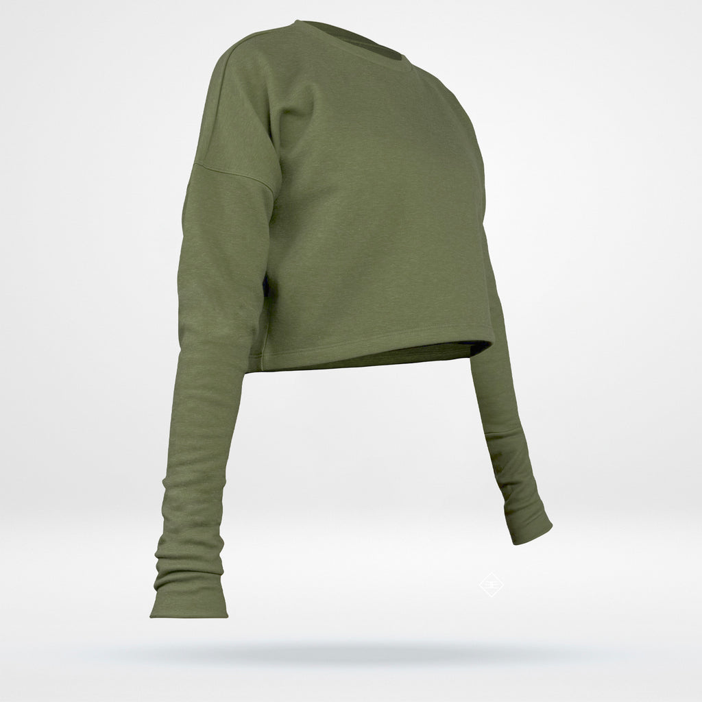 Women's Cropped Sweatshirt - Fleece