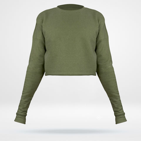 Women's Cropped Sweatshirt - Fleece