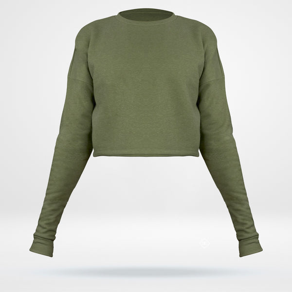 Women's Cropped Sweatshirt - Fleece