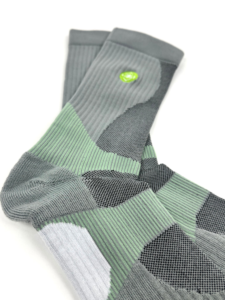 Spartan Socks - Charcoal/Green