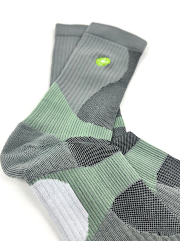 Spartan Socks - Charcoal/Green