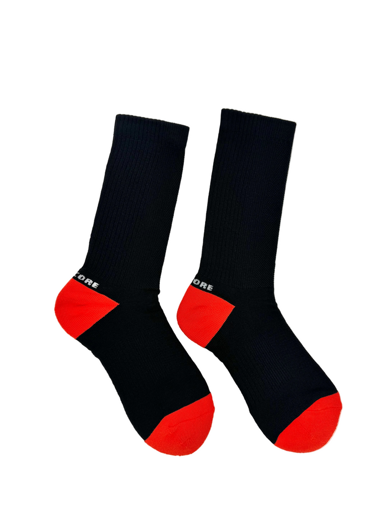 Triple Threat Socks - Black/Orange