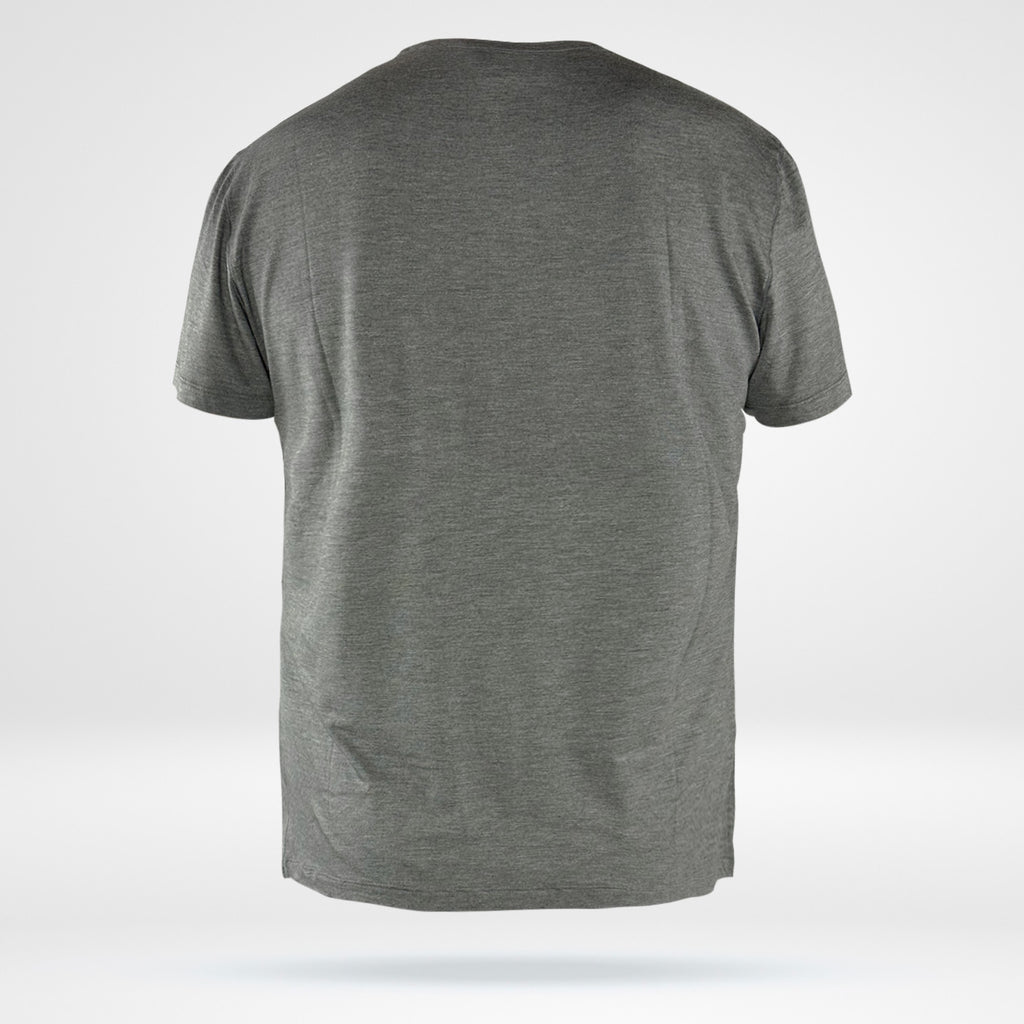 Men’s Bamboo Pocket T- Grey w-Blue Pattern Pocket