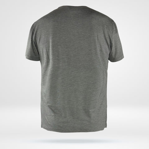 Men’s Bamboo Pocket T- Grey w-Blue Pattern Pocket