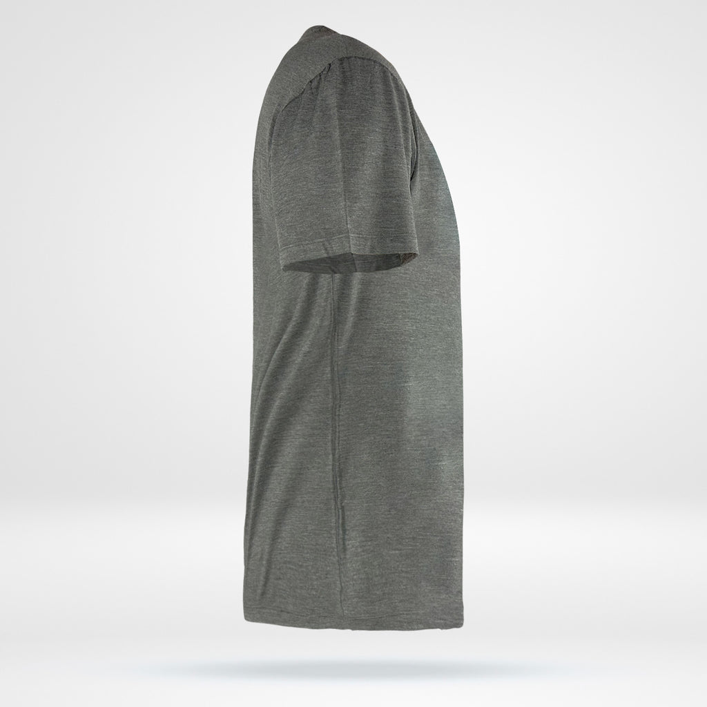 Men’s Bamboo Pocket T- Grey w-Blue Pattern Pocket