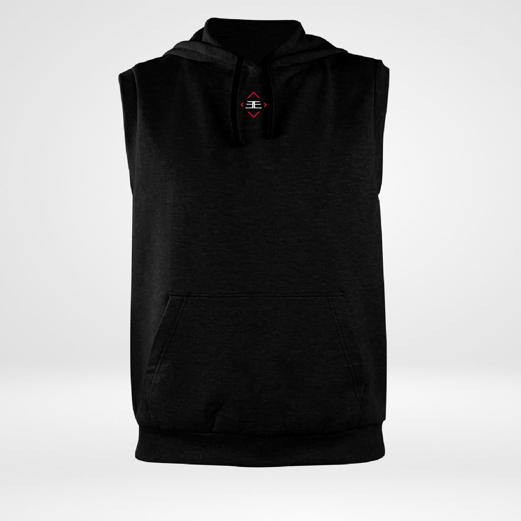 Men’s Sleeveless Hoodie- Black