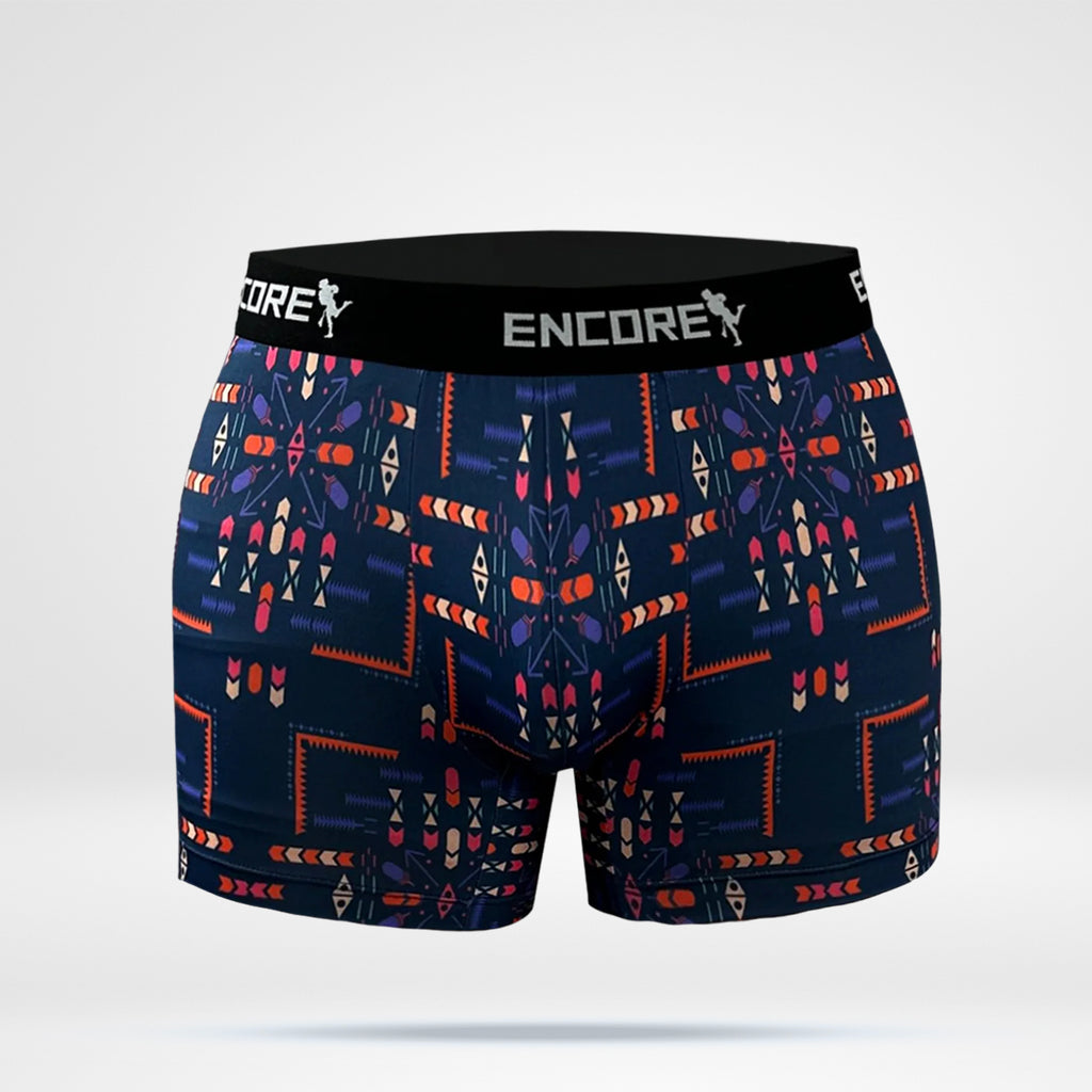 Men’s Boxer Briefs- Navy Pattern - DeztTek
