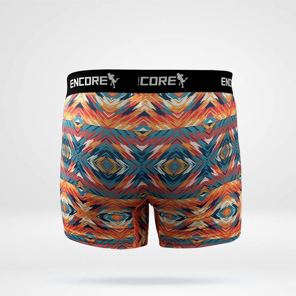 Men’s Boxer Briefs- Orange Pattern - DezTek