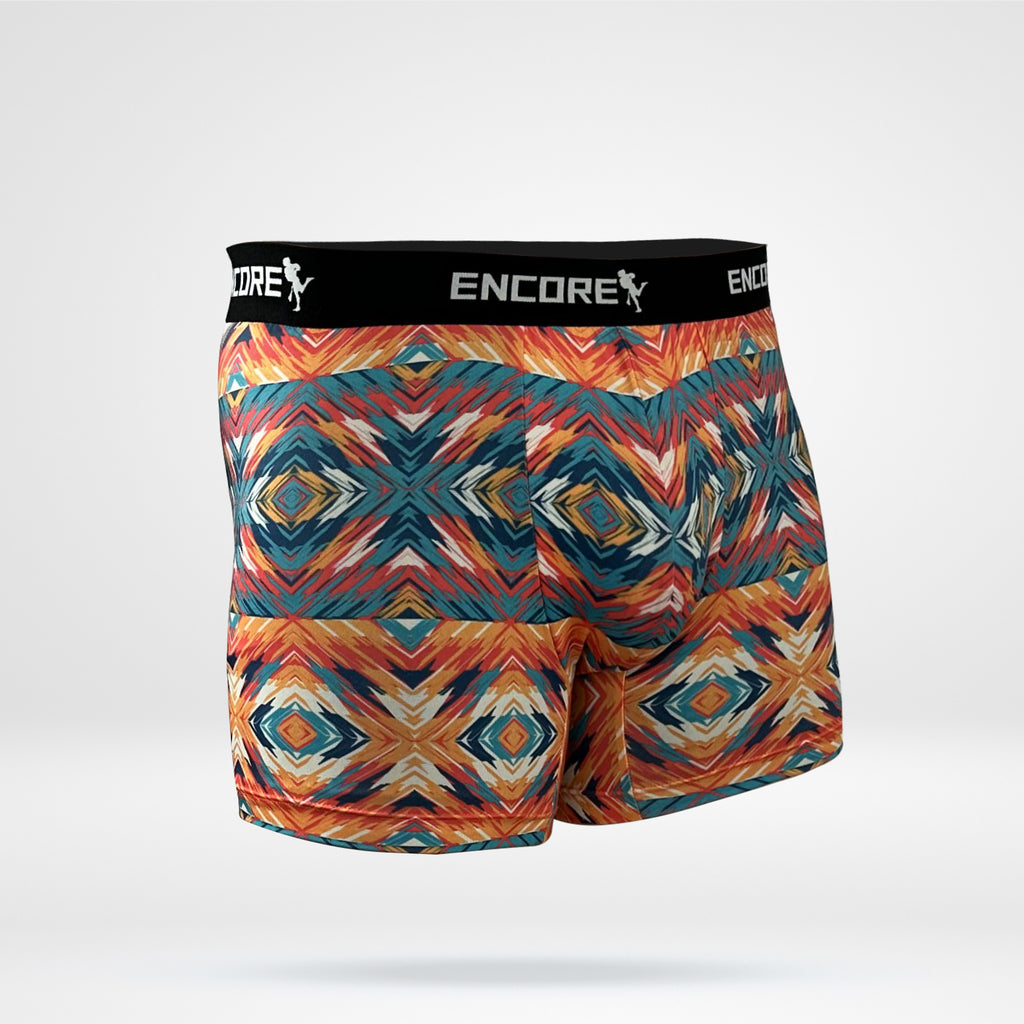 Men’s Boxer Briefs- Orange Pattern - DezTek