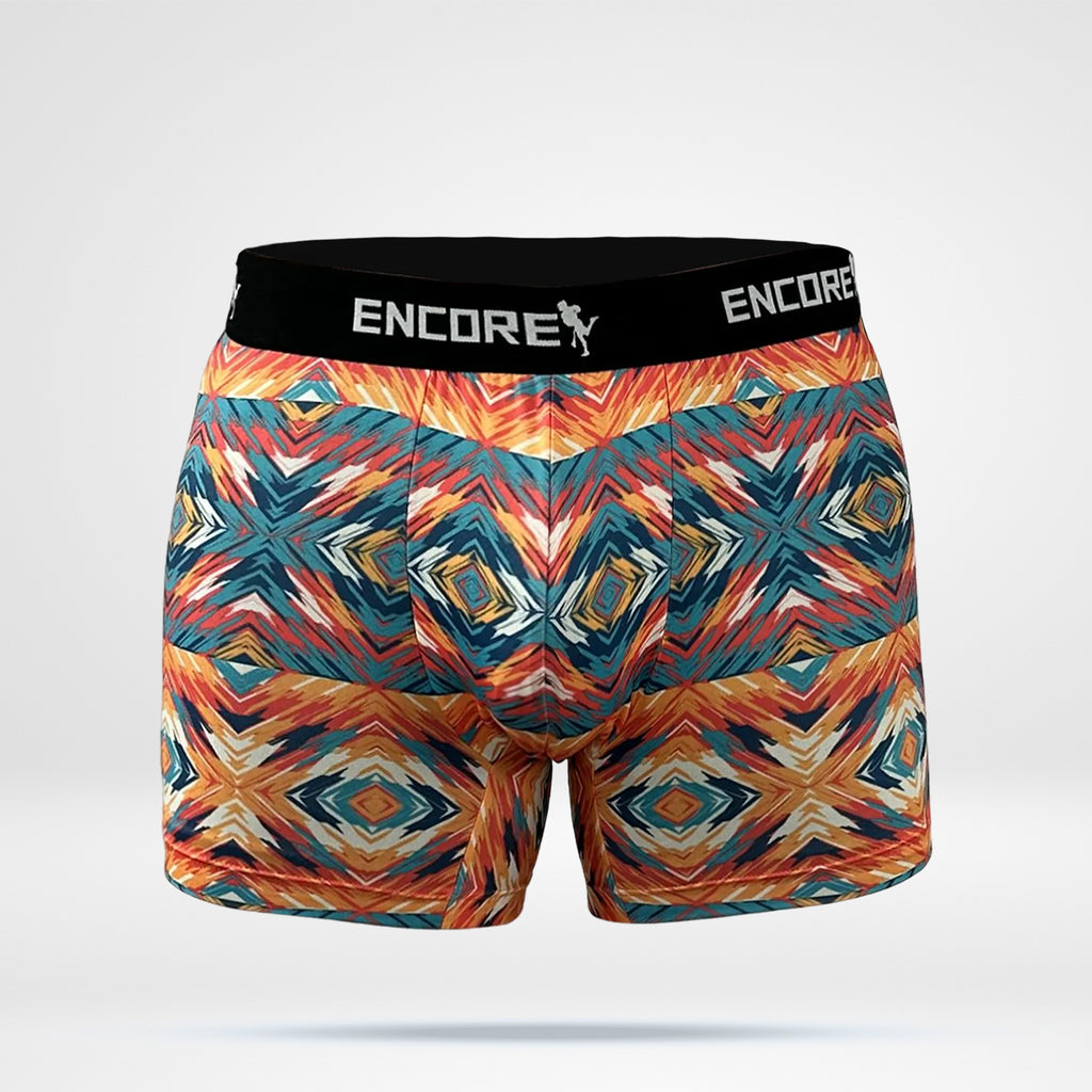 Men’s Boxer Briefs- Orange Pattern - DezTek