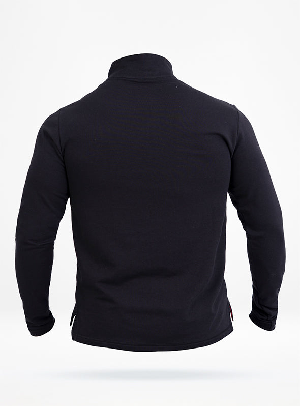 Men's French Terry 1/4 Zip Pullover - Black