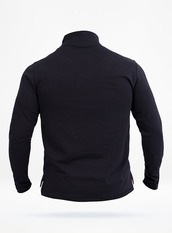 Men's French Terry 1/4 Zip Pullover - Black