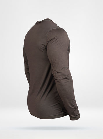 Men's Green Long Sleeve Performance Tee - slim Fit - DezTek Lite