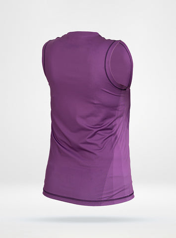 Women's Compression Sleeveless Tee in DezTek Medium - Plum