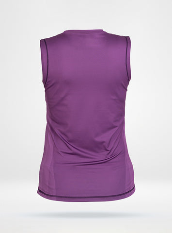 Women's Compression Sleeveless Tee in DezTek Medium - Plum