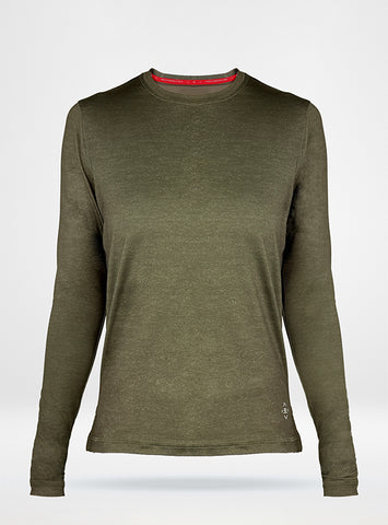 Women's Collegiate Performance Shirt - Heathered Olive