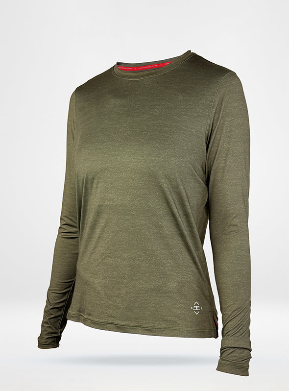 Women's Collegiate Performance Shirt - Heathered Olive