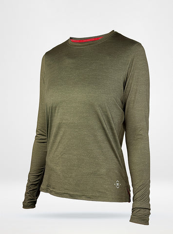 Women's Collegiate Performance Shirt - Heathered Olive