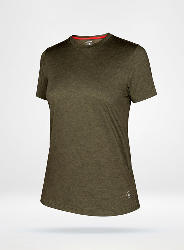 Women's Collegiate Performance Shirt - Heathered Olive