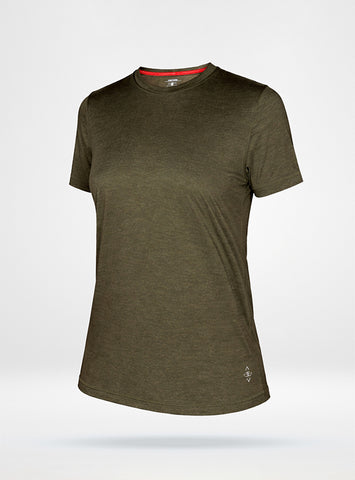 Women's Collegiate Performance Shirt - Heathered Olive