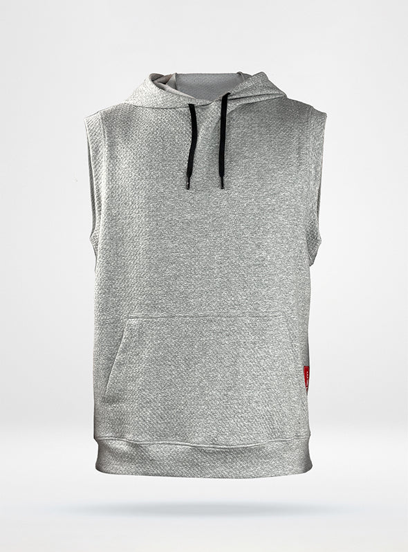 Men's Sleeveless Hoodie in Waffle Jack