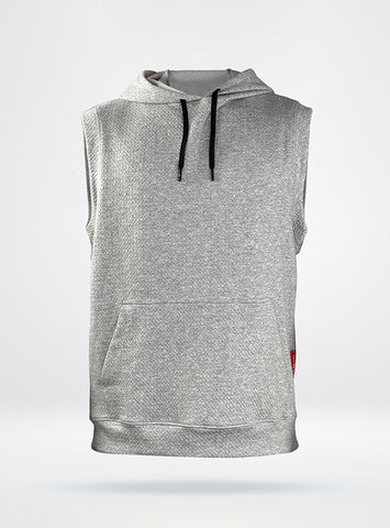 Men's Sleeveless Hoodie in Waffle Jack