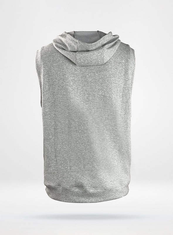 Men's Sleeveless Hoodie in Waffle Jack