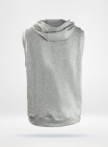 Men's Sleeveless Hoodie in Waffle Jack