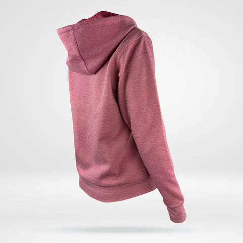 Women's Zip Up Hoodie - Fleece - Mauve