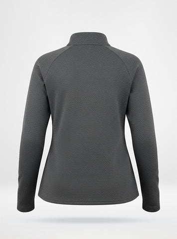 Women's Waffle Jack Full Zip Jacket in Charcoal