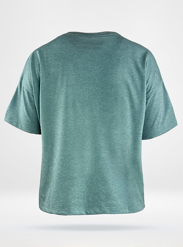 Women's Cotton Wifey Tee - Heathered Teal