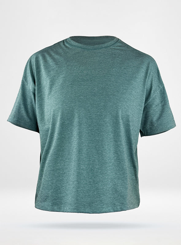 Women's Cotton Wifey Tee - Heathered Teal