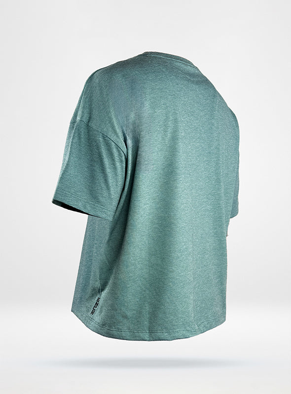 Women's Cotton Wifey Tee - Heathered Teal