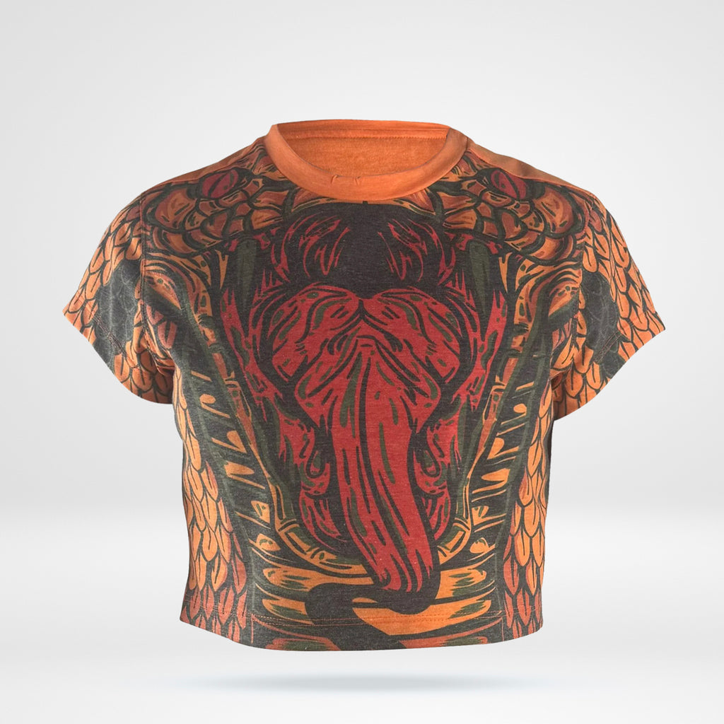 Women’s Cropped Tee - Cobra - Cotton Blend