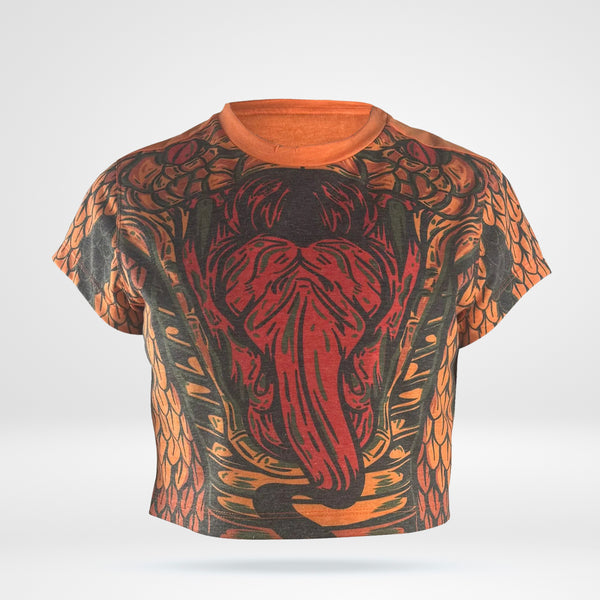 Women’s Cropped Tee - Cobra - Cotton Blend