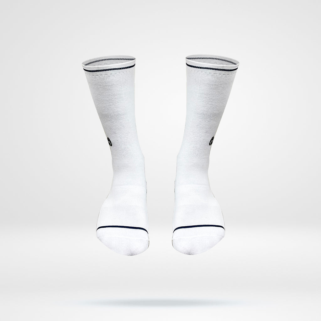 Triple Threat Socks - Cotton Blend - White